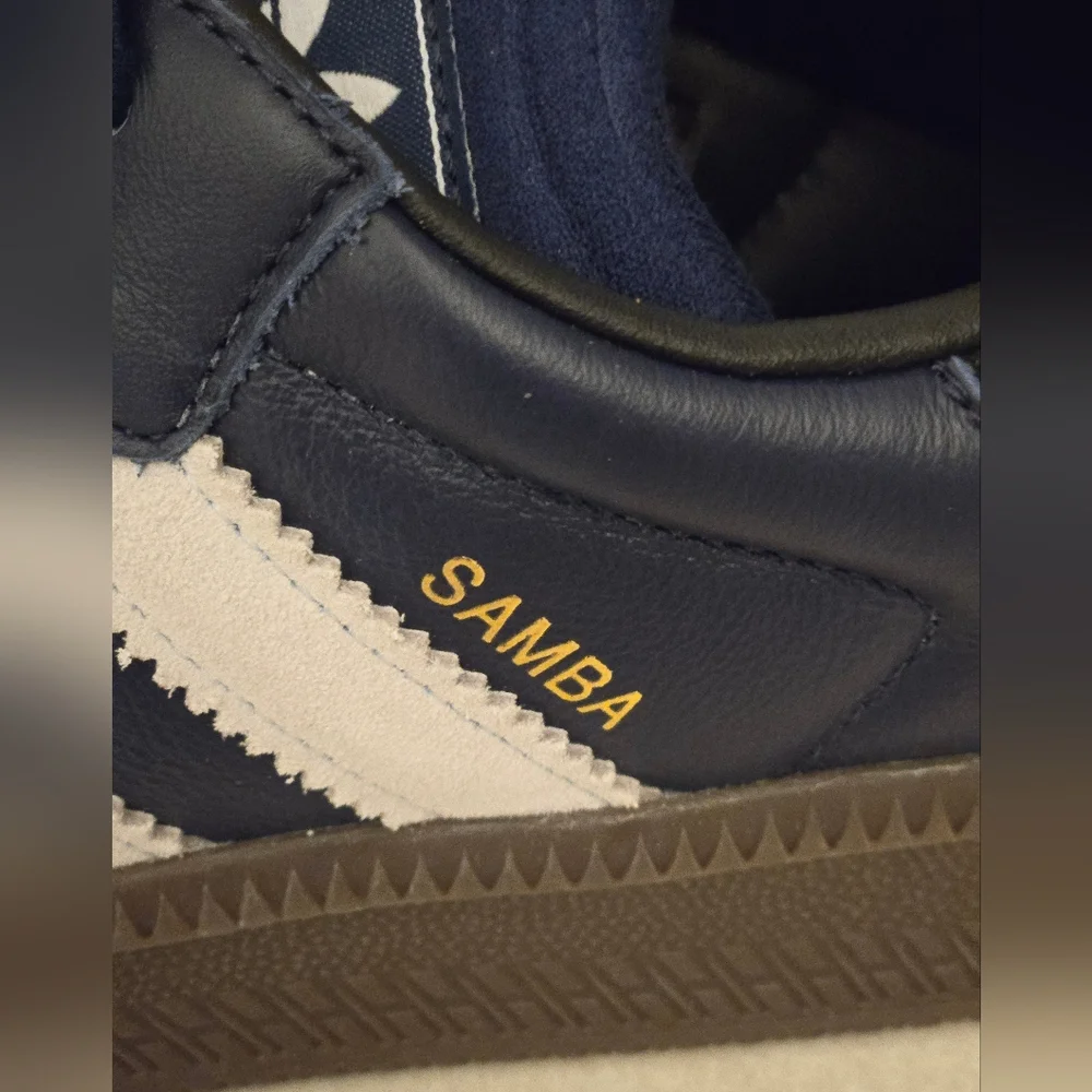 Adidas Women's Navy and White Samba Sneakers Sz 8.5 - Picture 7 of 8